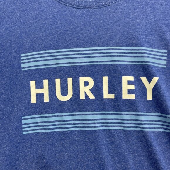 Hurley Skate Graphic T Shirt Men XXL Tie Dye Blue Baggy Fit Y2K Loose Blue Read - Picture 7 of 16